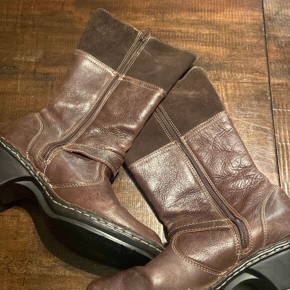 Lobo Solo Brown Leather Boots Zipper Buckle Detail 8.5 Ladies - Picture 7 of 11